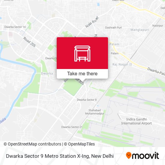 Dwarka Sector 9 Metro Station X-Ing map