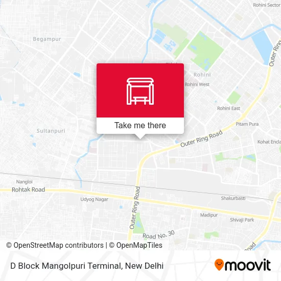 D Block Mangolpuri Terminal map