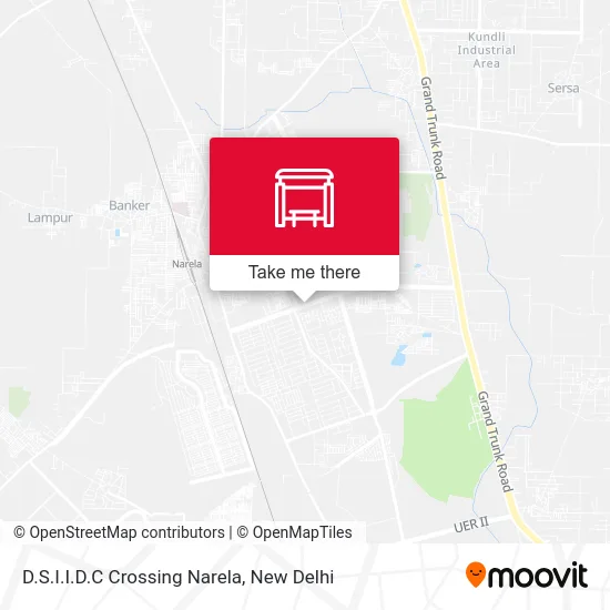 D.S.I.I.D.C Crossing Narela map