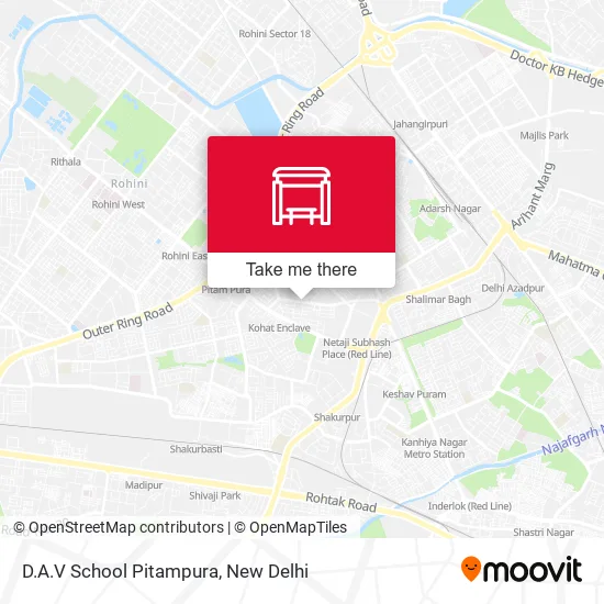 D.A.V School Pitampura map
