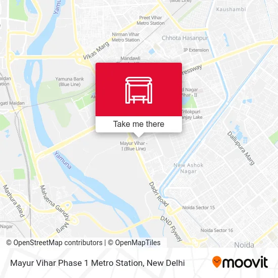 Mayur Vihar Phase 1 Metro Station map