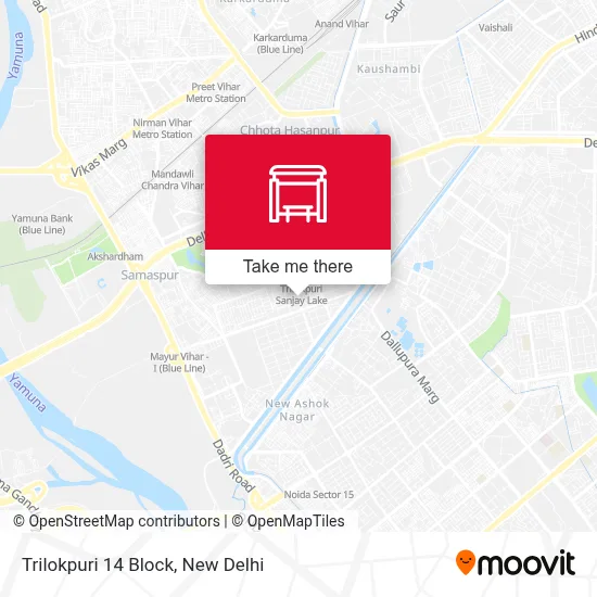 Trilokpuri 14 Block map