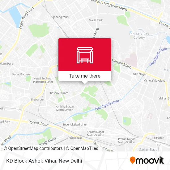 K.D Block Ashok Vihar map