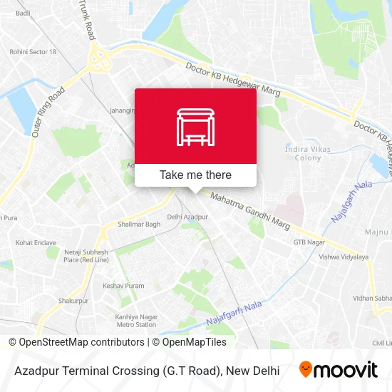Azadpur Terminal Crossing (G.T Road) map