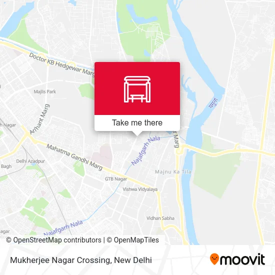 Mukherjee Nagar Crossing map