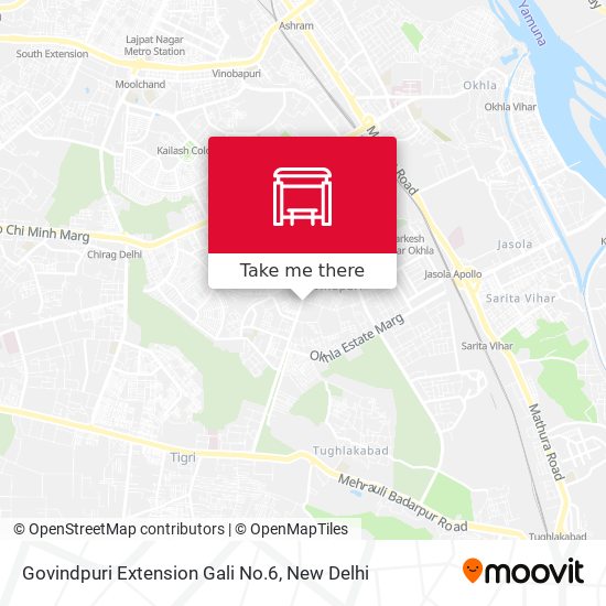 Govindpuri Extension Gali No.6 map