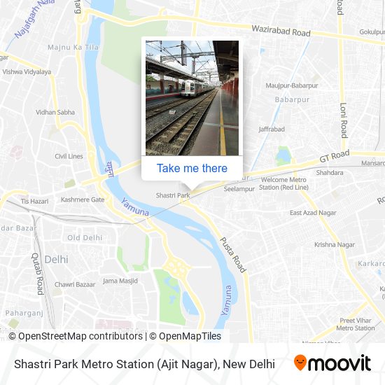 Shastri Park Metro Station (Ajit Nagar) map