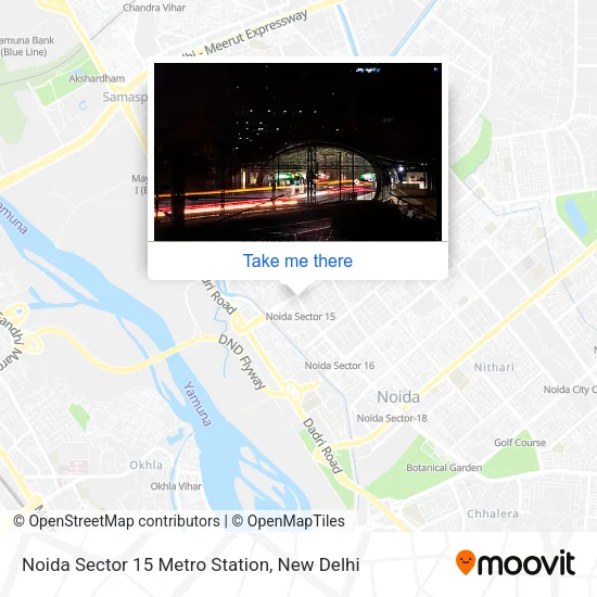 Noida Sector 15 Metro Station map