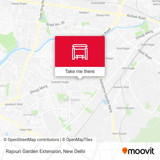 Rajouri Garden Extension map