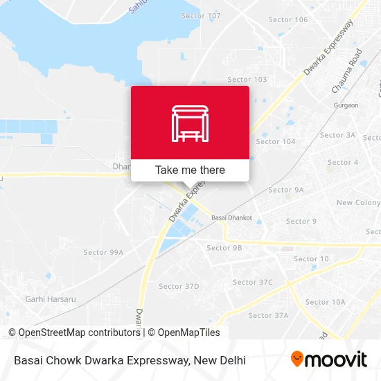 Basai Chowk Dwarka Expressway map