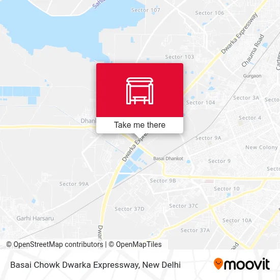 Basai Chowk Dwarka Expressway map
