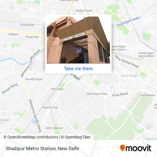 Shadipur Metro Station map