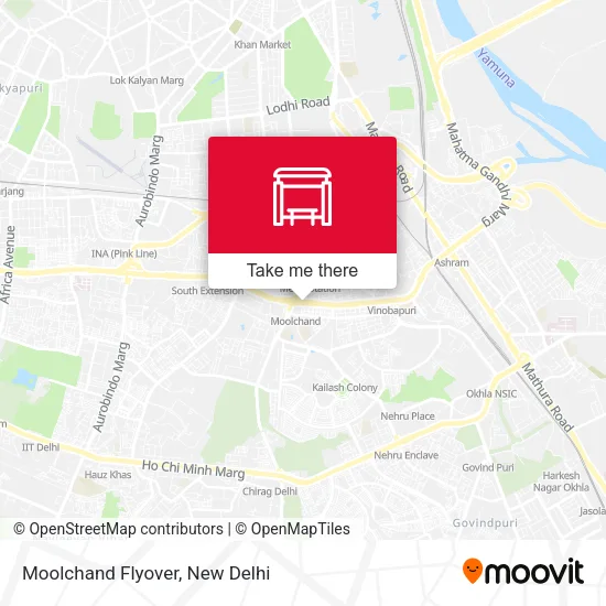 Moolchand Flyover map