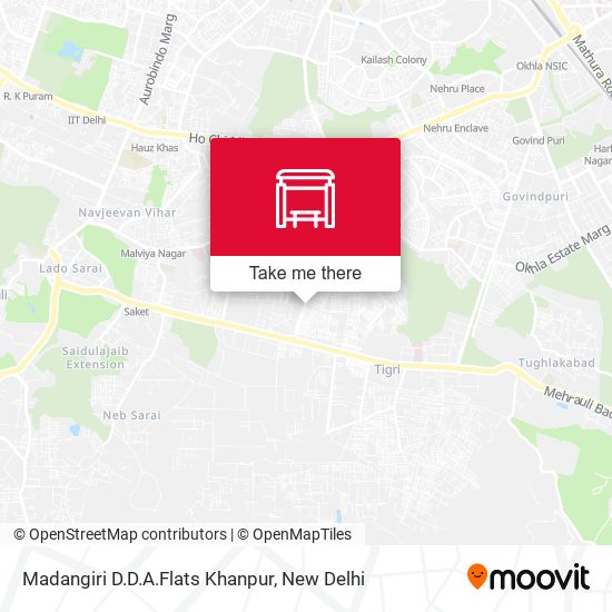 Madangiri D.D.A.Flats Khanpur map