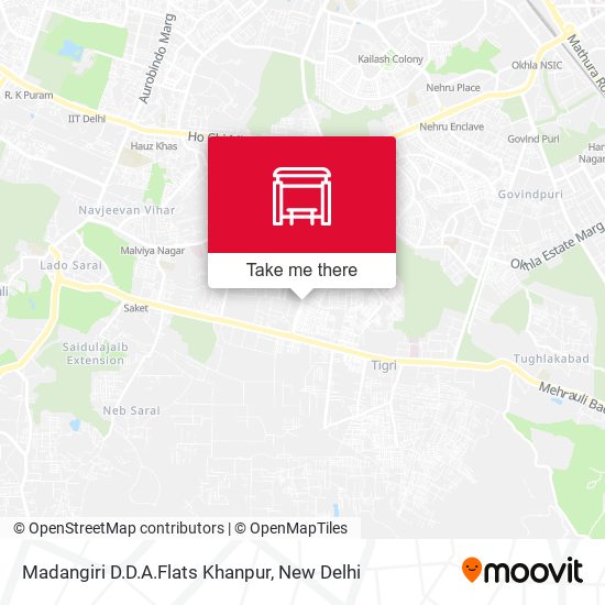 Madangiri D.D.A.Flats Khanpur map