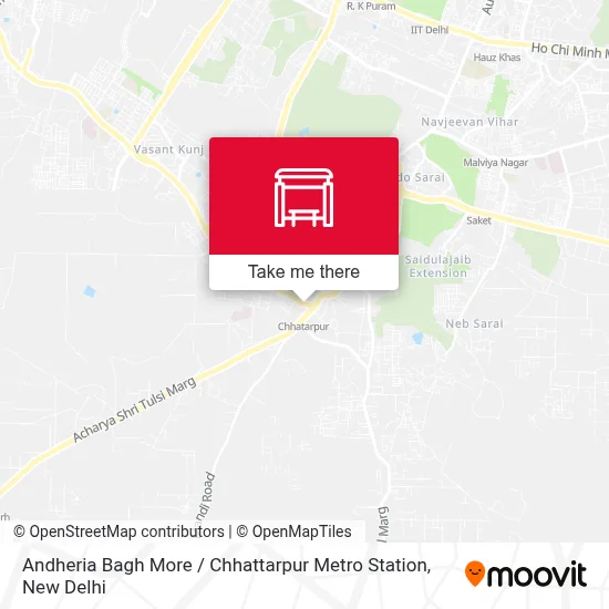 Andheria Bagh More / Chhattarpur Metro Station map