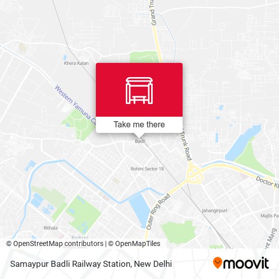 Samaypur Badli Railway Station map