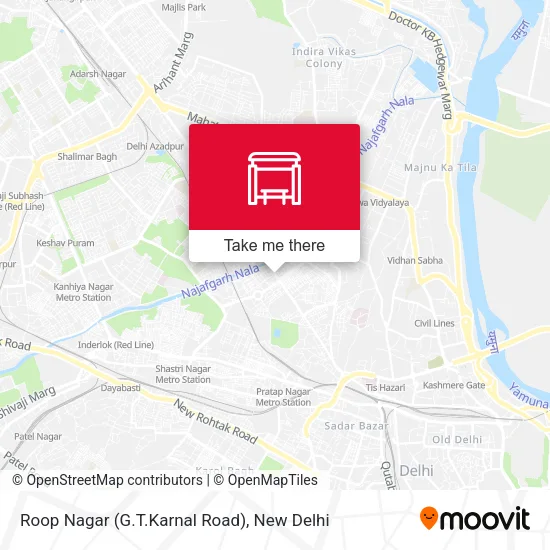 Roop Nagar (G.T.Karnal Road) map