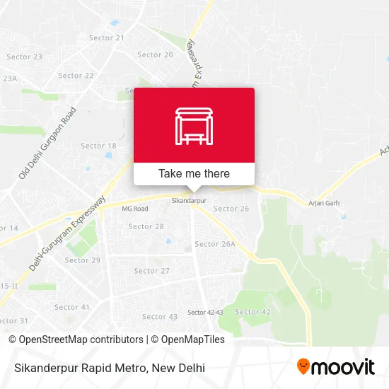 Sikanderpur Rapid Metro map