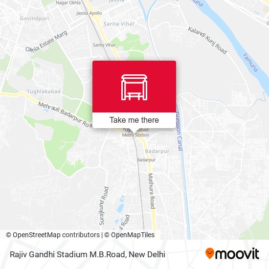Rajiv Gandhi Stadium M.B.Road map