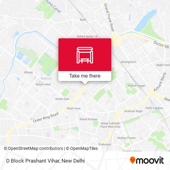 D Block Prashant Vihar map