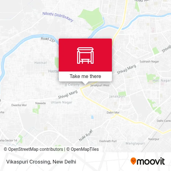 Vikaspuri Crossing map