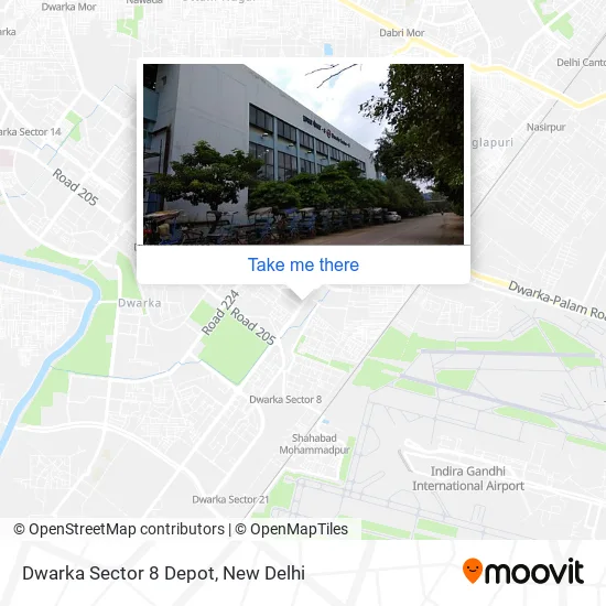 Dwarka Sector 8 Depot map