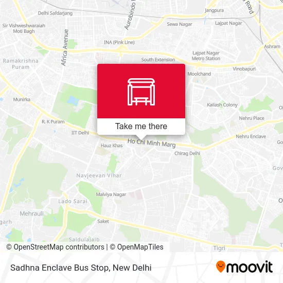 Sadhna Enclave Bus Stop map