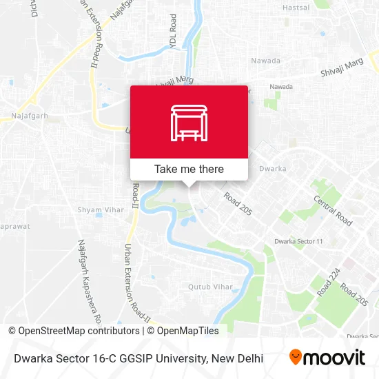 Dwarka Sector 16-C GGSIP University map