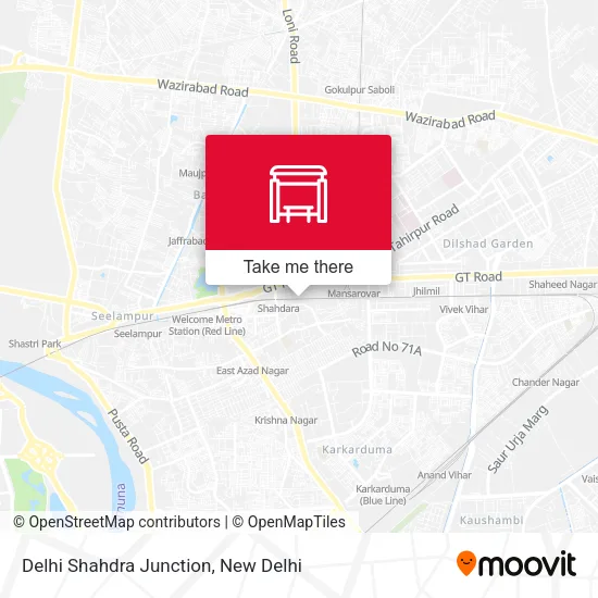 Delhi Shahdra Junction map
