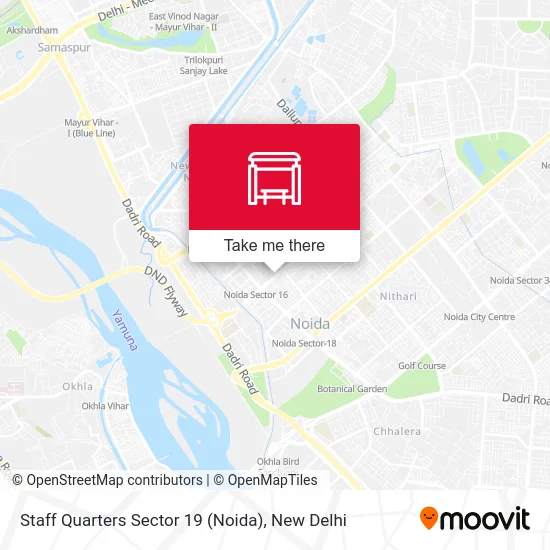 Staff Quarters Sector 19 (Noida) map