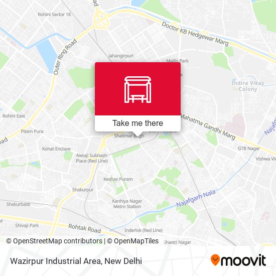 Wazirpur Industrial Area map