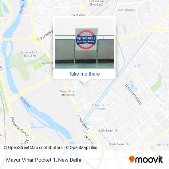 Mayur Vihar Pocket 1 map