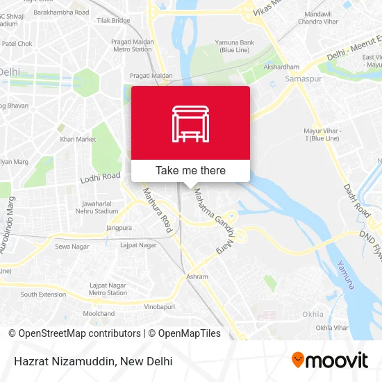 Hazrat Nizamuddin map