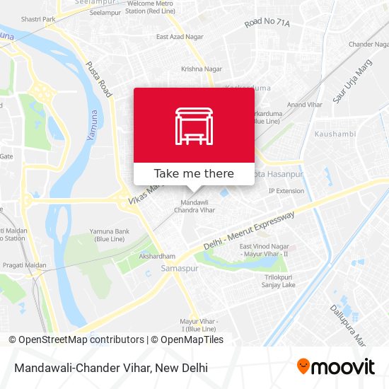 Mandawali-Chander Vihar map