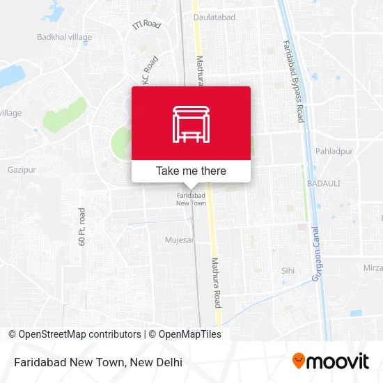 Faridabad New Town map