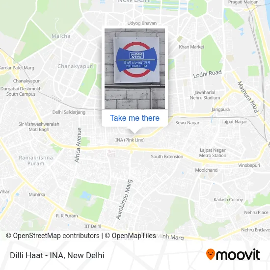 Dilli Haat - INA map
