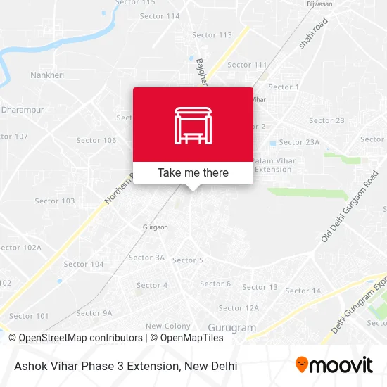 Ashok Vihar Phase 3 Extension map