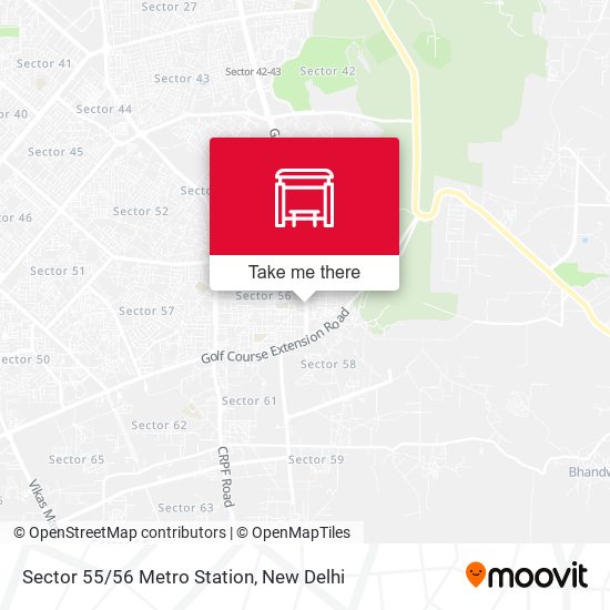 Sector 55/56 Metro Station map