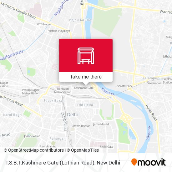 I.S.B.T.Kashmere Gate (Lothian Road) map