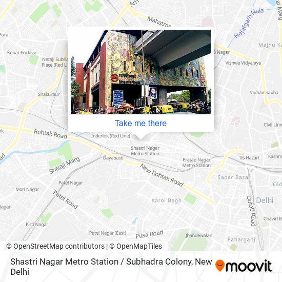 Shastri Nagar Metro Station /  Subhadra Colony map