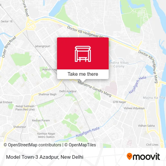 Model Town-3 Azadpur map