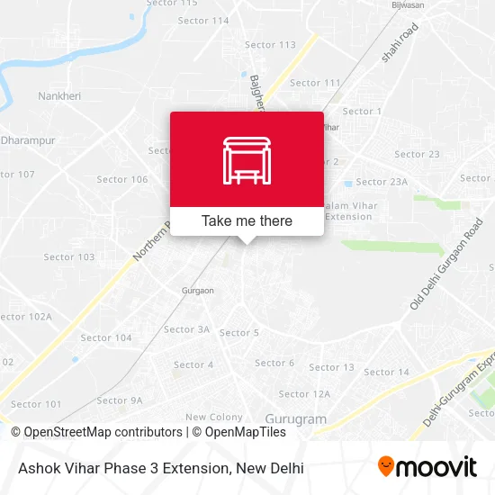 Ashok Vihar Phase 3 Extension map