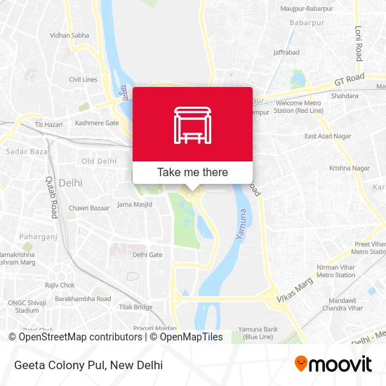 Geeta Colony Pul map