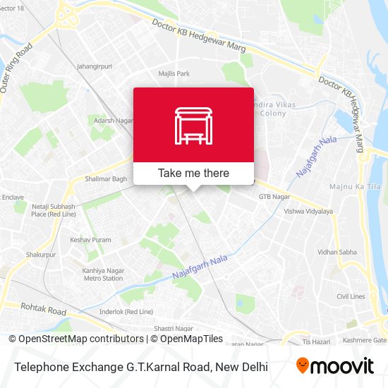 Telephone Exchange G.T.Karnal Road map