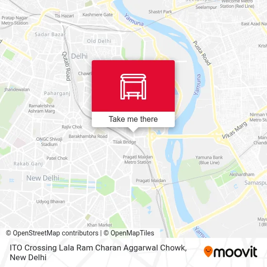 I.T.O.Crossing Lala Ram Charan Aggarwal Chowk map