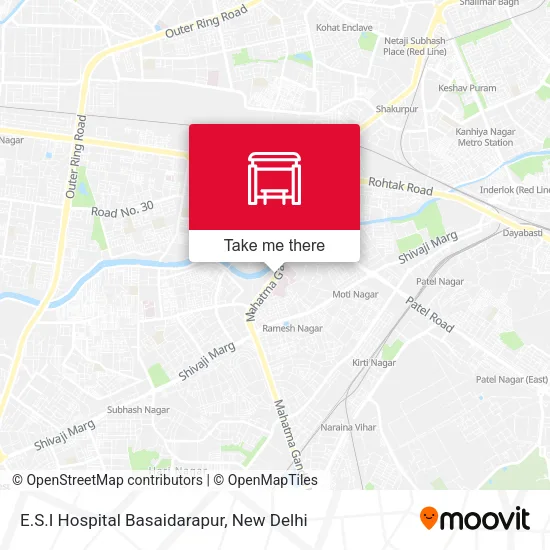 E.S.I Hospital Basaidarapur map