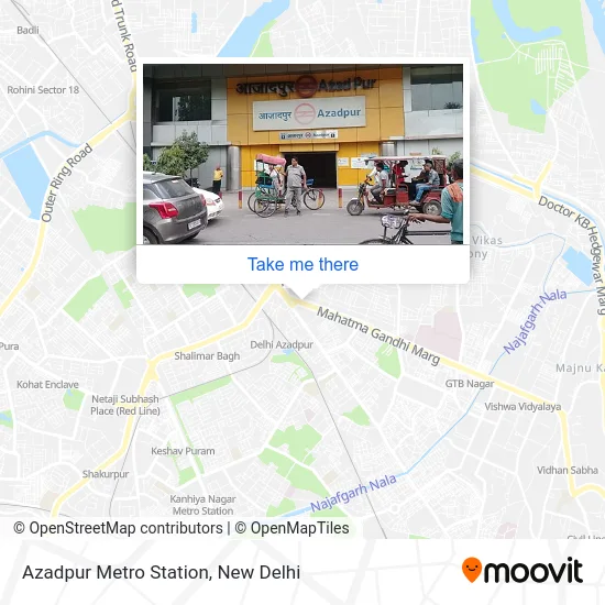 Azadpur Metro Station map