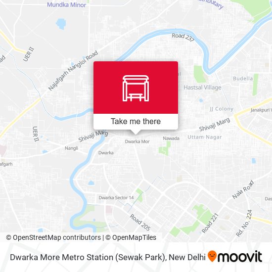 Dwarka More Metro Station (Sewak Park) map