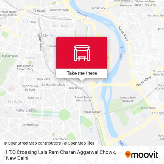 I.T.O.Crossing Lala Ram Charan Aggarwal Chowk map